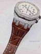 Swiss replica Audemars Piguet Watch Diamond case Brown Leather (4)_th.jpg